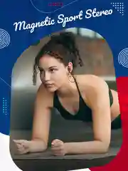 Bluetooth гарнитура (стерео) шейный шнурок, Sport magnetic MR23, чёрный