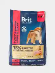BRIT PREMIUM, Сухой корм с курицей для щенков "Dog Puppy and Junior Large and Giant", 3 кг