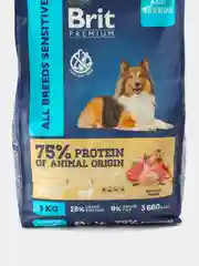BRIT PREMIUM, Сухой корм с ягнёнком и индейкой для собак всех пород "Dog Sensitive", 3 кг