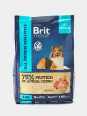 BRIT PREMIUM, Сухой корм с ягнёнком и индейкой для собак всех пород "Dog Sensitive", 3 кг