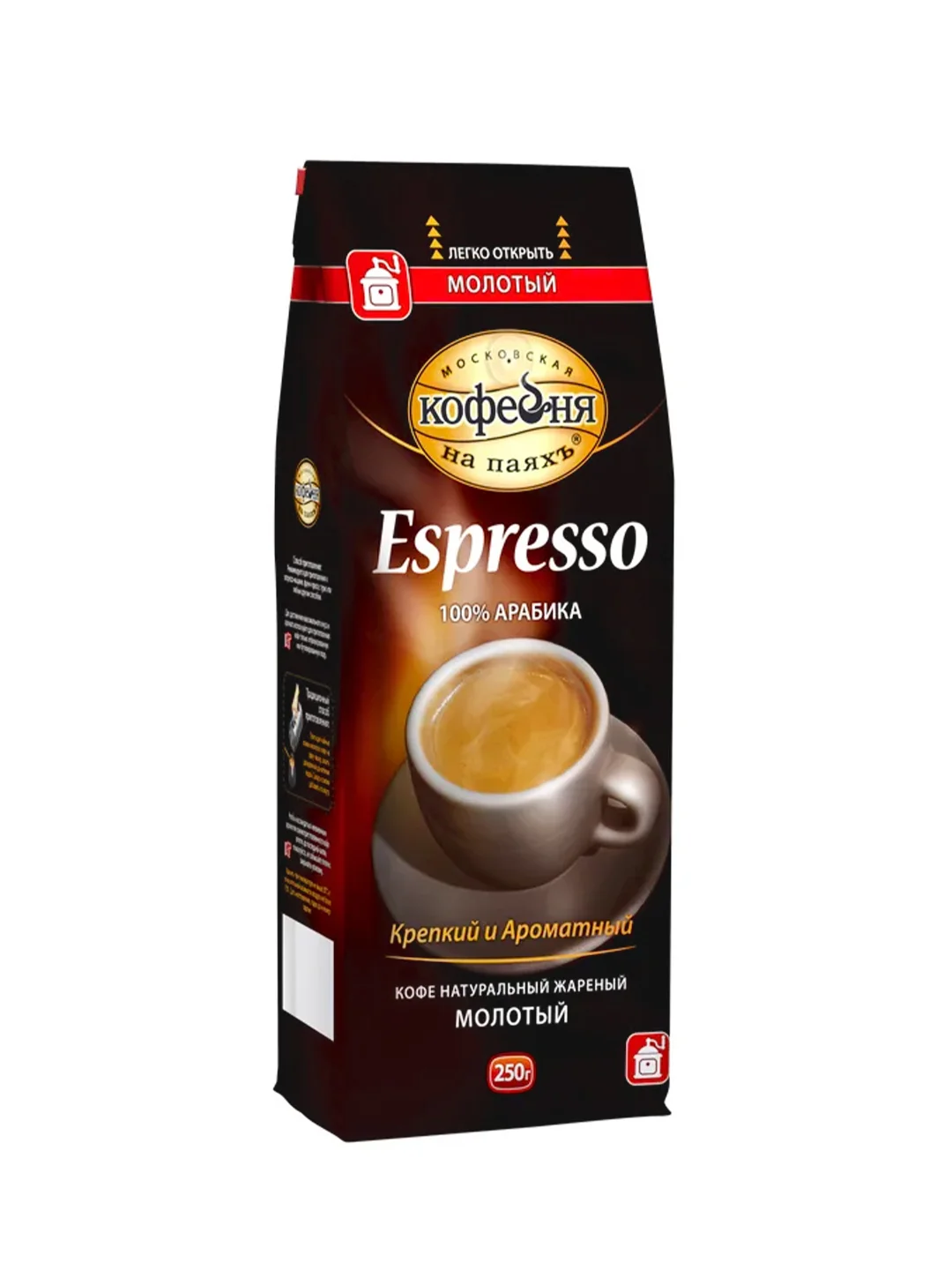 Kофе молотый Московская кофейня на Паяхъ ESPRESSO, 250 г