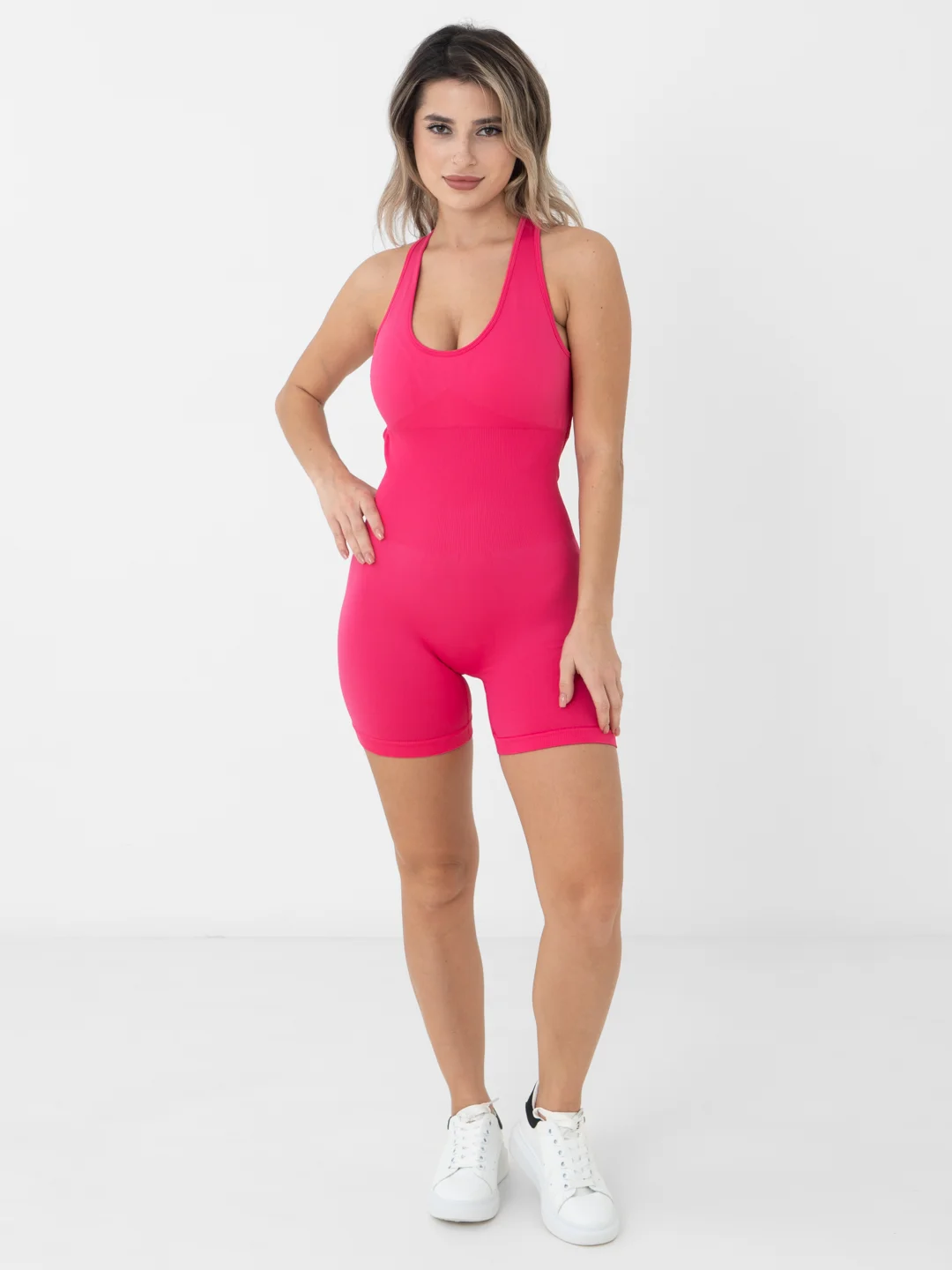 Розовый комбинезон женский, спортивный, SKAZzKA, для йоги, фитнеса, танцев