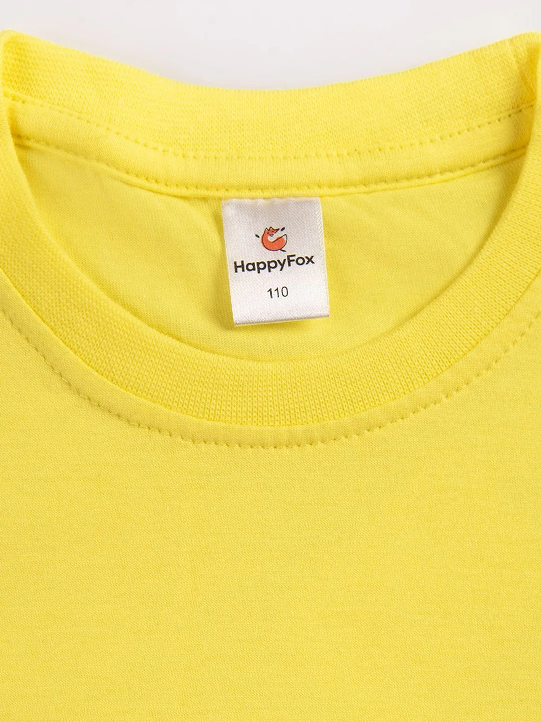 Желтый футболка детская Happyfox однотонная, 100% хлопок