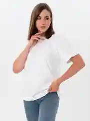 Белая хлопковая женская футболка со стразами