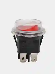 Выключатель клавишный С ВЛАГОЗАЩИТОЙ 250V 3А (4с) ON-OFF красный (+ клеммы и термоусадка)