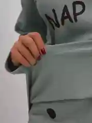 Мятный пижама женская теплая  с брюками с начесом, большие размеры