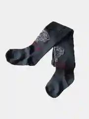 Серый металлик колготки детские с принтом, для мальчиков и девочек