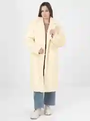 Слоновая кость пальто женское, шуба Тедди