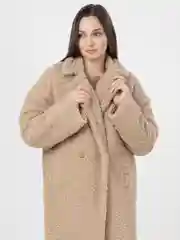 Бежевый пальто женское, шуба Тедди