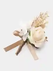 Коралловый меланж бутоньерка для жениха на свадьбу