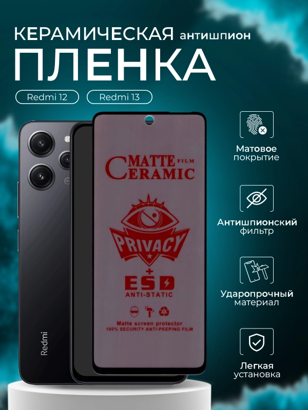 Защитная пленка для Redmi 12 / Redmi 13 ( Редми 12 / Редми 13 ),глянцевая