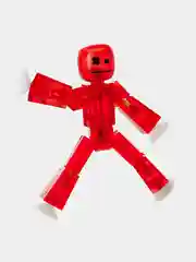 Красный фигурка Стикбот (Stikbot) с аксессуарами. Человечек для анимационной студии