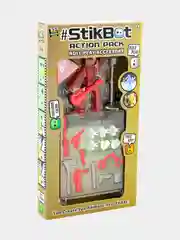 Красный фигурка Стикбот (Stikbot) с аксессуарами. Человечек для анимационной студии