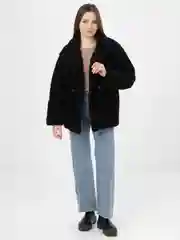 Черный пальто женское, шуба Тедди