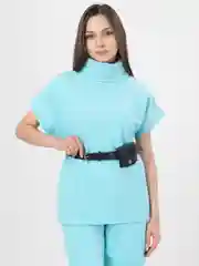 Бирюзовый женский трикотажный костюм