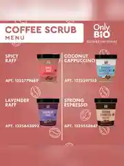 Кофейный арома-скраб для тела Only Bio Coffee Original LAVENDER RAFF, 230 мл