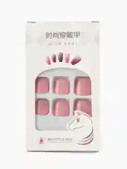 Коралловый накладные ногти педикюр