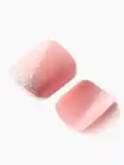 Коралловый накладные ногти педикюр