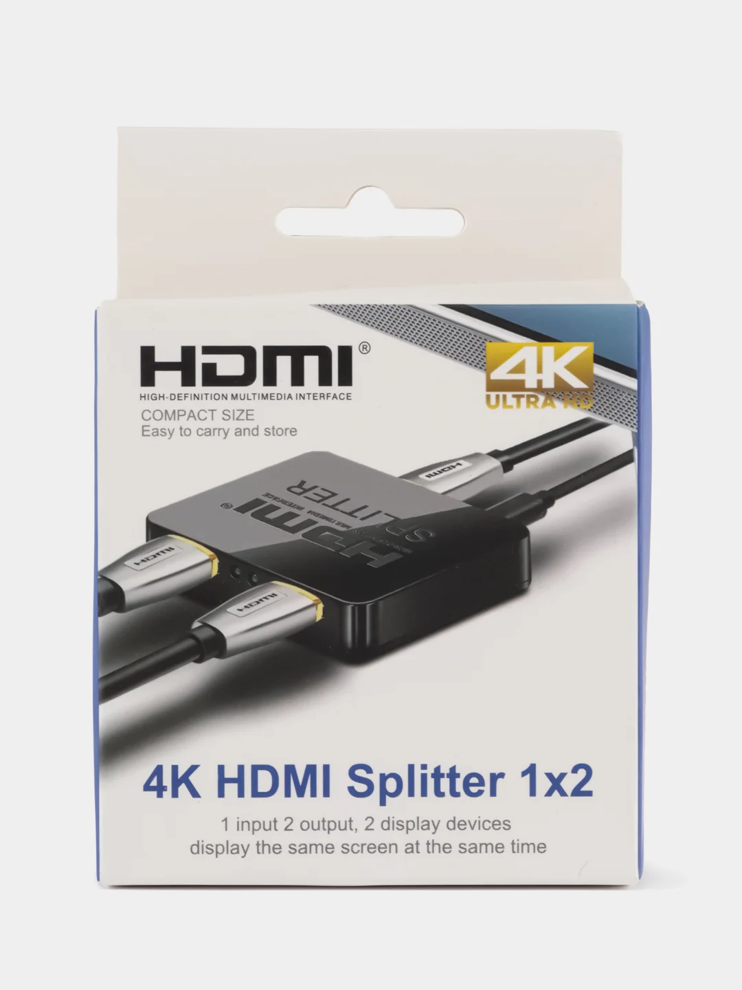 Переходник 4K HDMI Splitter 1x2 разветвитель, черный