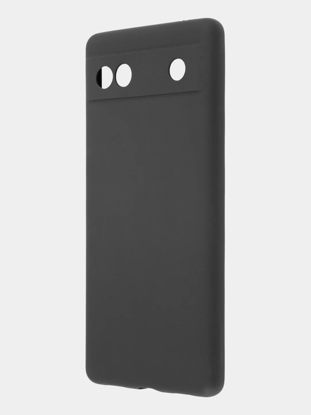 Черный чехол для Google Pixel 6A силиконовый BROSCORP матовый тонкий с бортиком- защитой камер