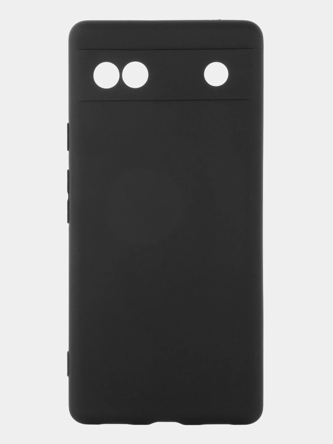 Черный чехол для Google Pixel 6A силиконовый BROSCORP матовый тонкий с бортиком- защитой камер