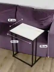 Белый столик журнальный приставной НЭО