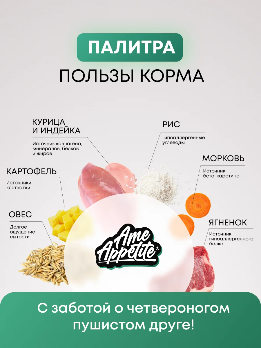 AmeAppetite сухой корм с индейкой и морковью для стерилизованных кошек от 1 года