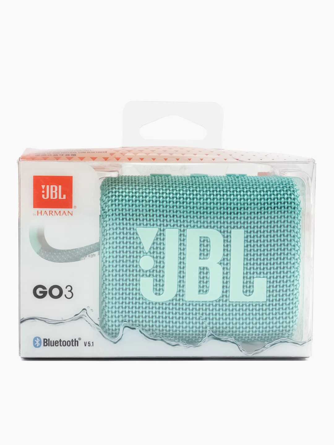 Бирюзовый портативная колонка, Bluetooth, JBL GO3