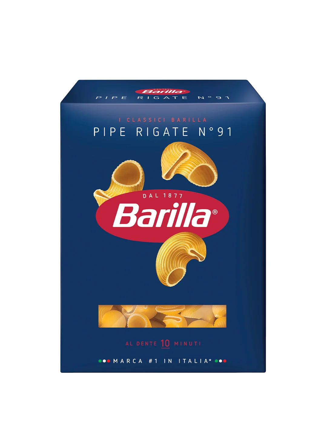 Макаронные изделия Barilla Pipe Rigate n.91, из твёрдых сортов пшеницы, 450 г
