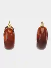 Тёмно-коричневый серьги женские, разные