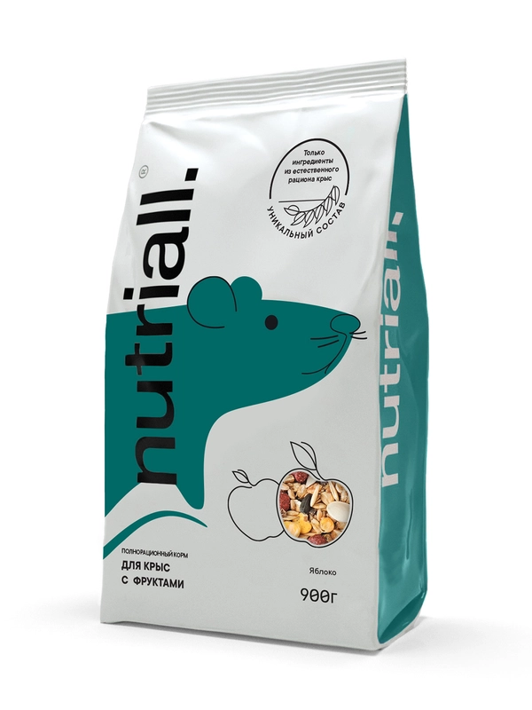 Полнорационный корм Nutriall для крыс с фруктами