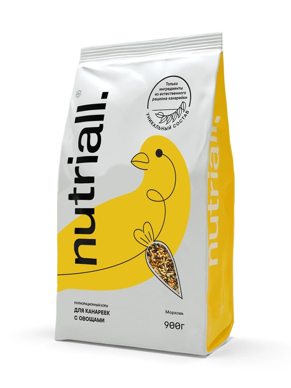 Полнорационный корм Nutriall для канареек с овощами