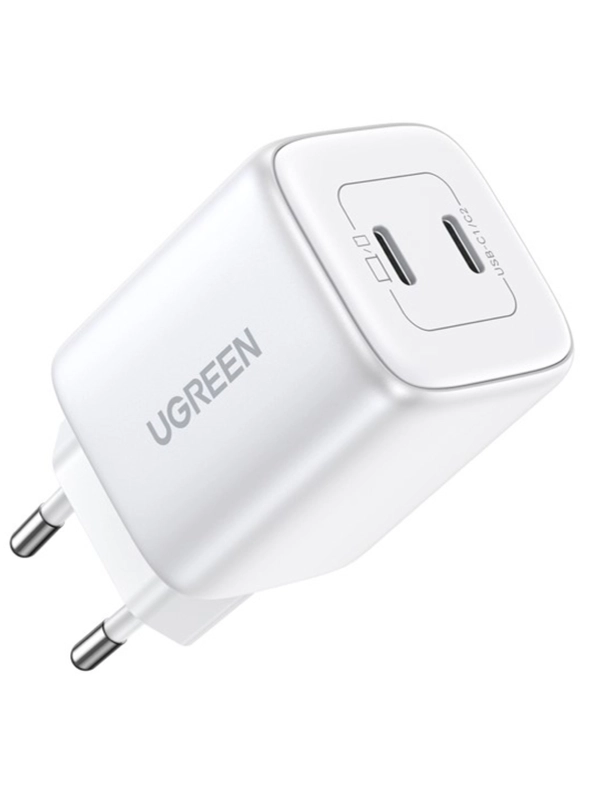 Сетевое зарядное устройство Ugreen CD294 (15327) Nexode Mini 45W USB-C+USB-C PD White