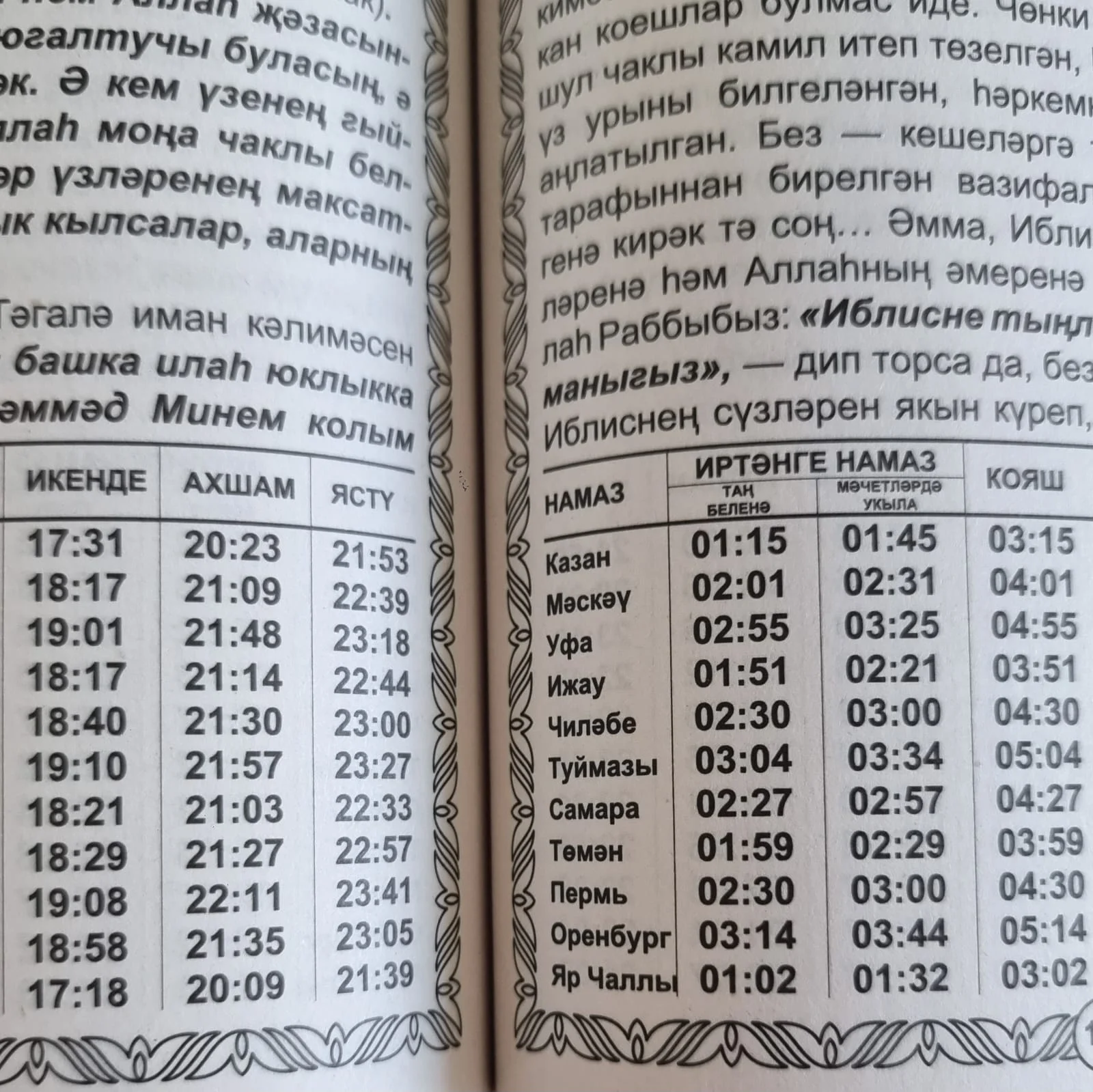 Мусульманский календарь книга (на татарском языке), 2025