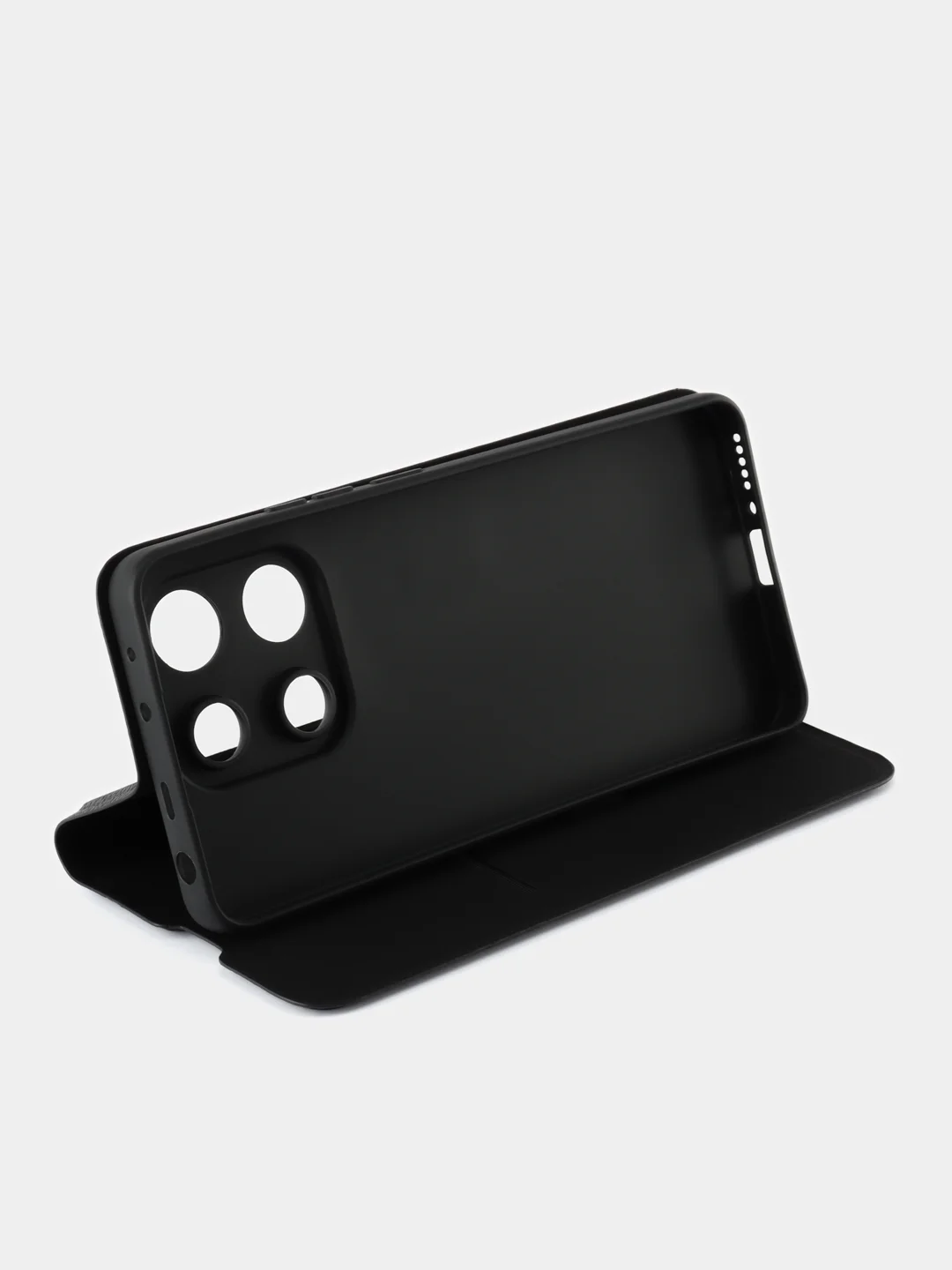 Угольный чехол-книжка Xiaomi Redmi Note 13 4g / Сяоми Редми Нот 13 4Г