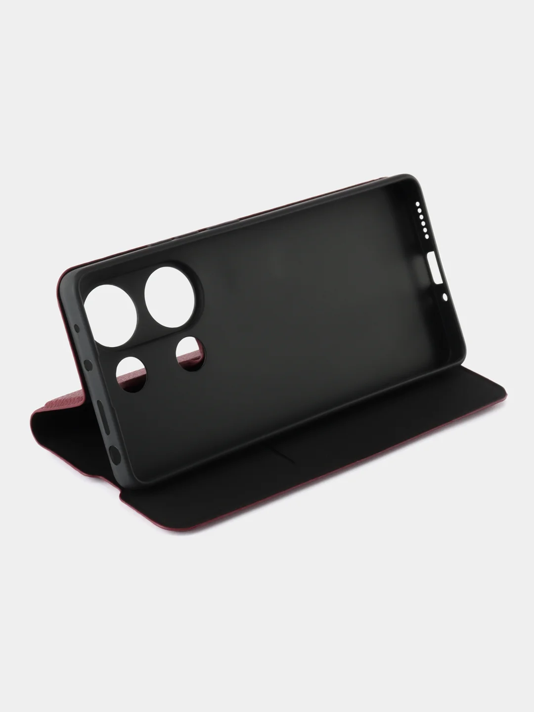 Багровый чехол книжка Xiaomi Redmi Note 13 Pro 4g / Сяоми Редми Нот 13 Про