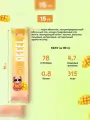 Фруктовая лента REEEL "Манго", для детей, 15 г