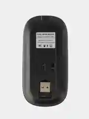 Тёмно-серый мышь беспроводная с Bluetooth и USB-адаптер, бесшумная с USB зарядкой, 2.4GHz для ноутбука