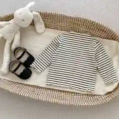Черный водолазка, кофта с длинными рукавами, лонгслив, хлопок для новорожденных