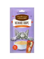 Лакомства для кошек Деревенские лакомства Нежное пюре из лосося, 40 г