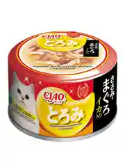 Инаба Inaba Ciao Toromi 80г кур.филе,тунец Магуро с кальмаром в бульоне доп.рацион д/кошек