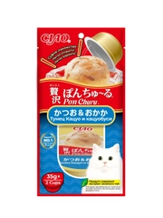 Лакомство для кошек Inaba Ciao Pon, Churu тунец Кацуо и кацуобуси, 70 г