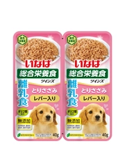 Влажный корм для щенков Inaba Twins, куриное филе с печенью в желе, 80 г