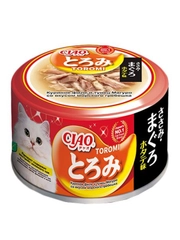 Влажный корм Inaba Ciao Toromi, куриное филе, тунец Магуро, морской гребешок, 80 г