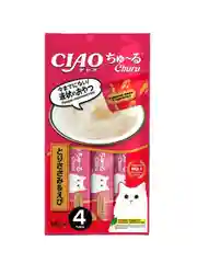 Лакомство Inaba Ciao Churu пюре, куриное филе и креветка, 56 г