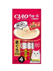 Лакомство для кошек Inaba Ciao Churu пюре, тунец Магуро, 56 г