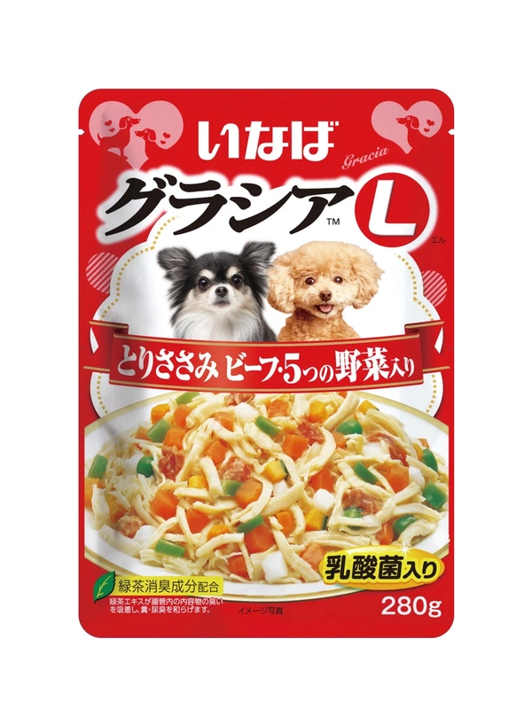 Инаба Inaba Gracia L, куриное филе с говядиной и овощами, 280 г