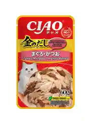 Влажный корм для кошек Инаба Inaba Ciao Kinnodashi,тунец Магуро, тунец Кацуо, 60 г