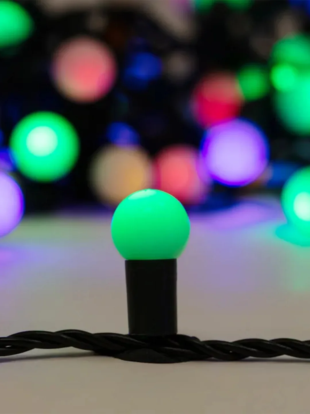 Мультишарики Neon-Night, 10 м, 80 LED, темно-зеленый ПВХ, IP65, динамика, 17,5 мм