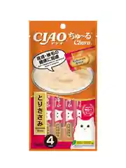 Лакомство пюре INABA Ciao Churu Куриное филе, 4 штуки по 14 г